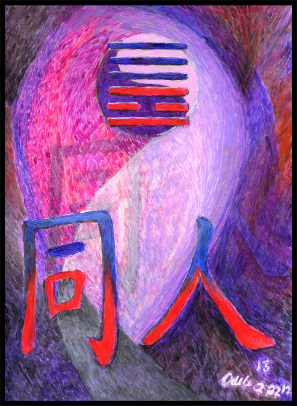I Ching Hexagram 13, Character Painting