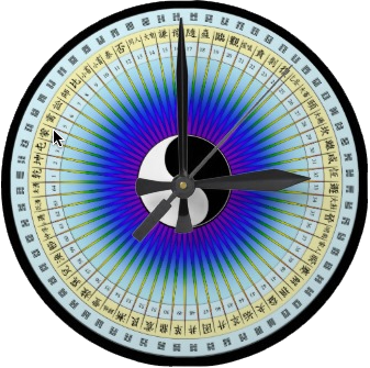 I Ching hexagram Clock