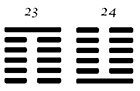 lines hexagram 23 and 24